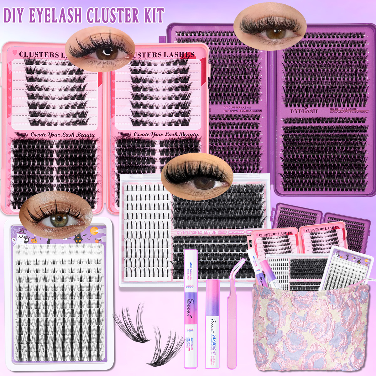 Faux Mink Lash - DIY Cluster Lashes Kit Individual Lashes