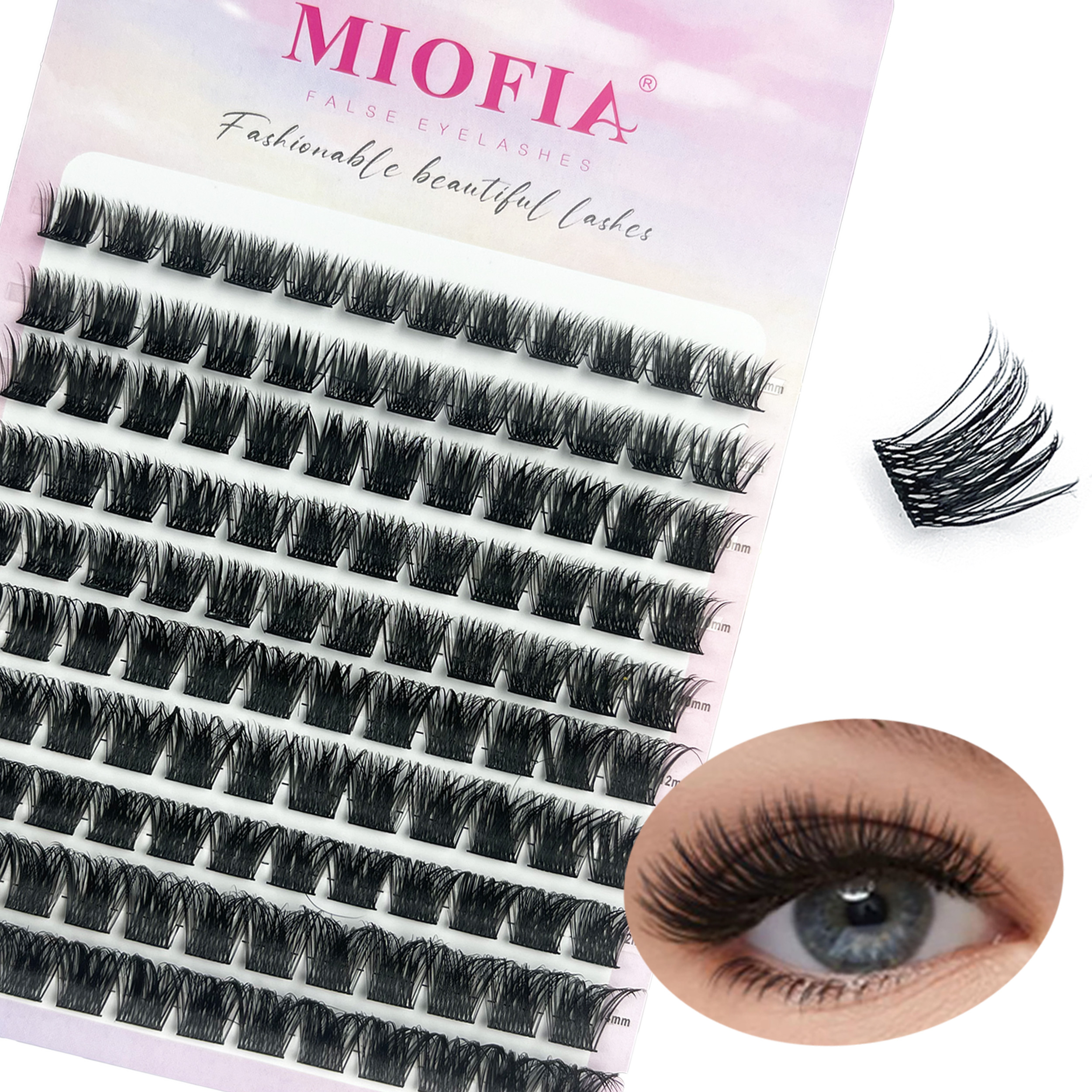 Eyelash Extension Human Hair - New 10 Row Cluster Eyelash Natural