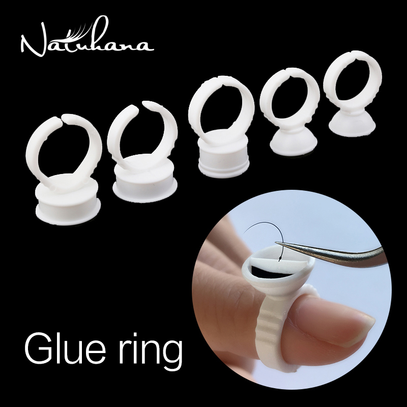 Eyelash Extension Full Set - NATUHANA 100Pcs Disposable Eyelash Extension Glue