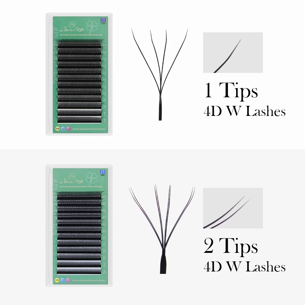 GLAMLASH 4D W Shape Eyelash Ex - مراجعة Eyelash Extension Human Hair وسعره