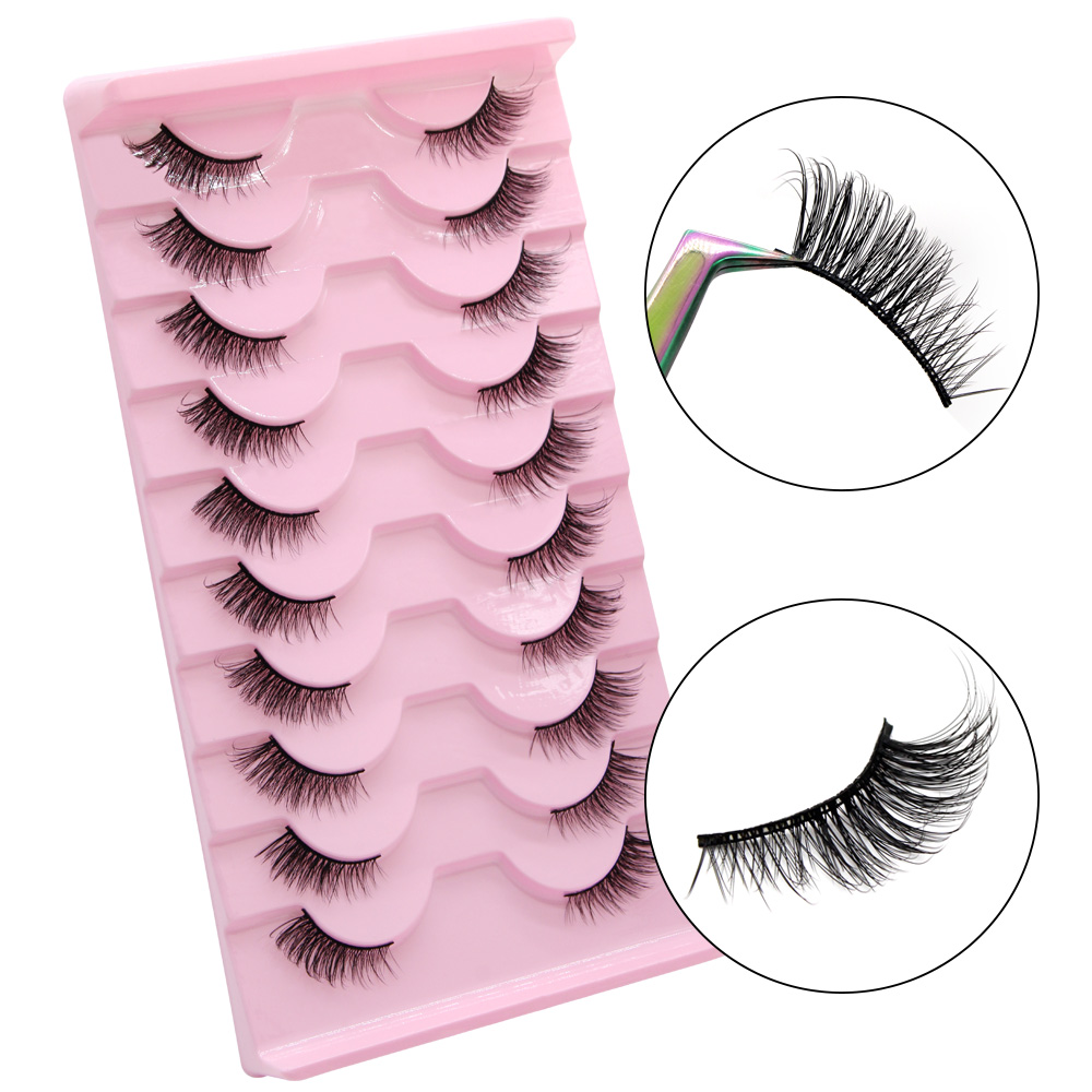 Moonlily 10 Pairs Half Eyelash - مراجعة Eyelash Extension Cat Eye وسعره