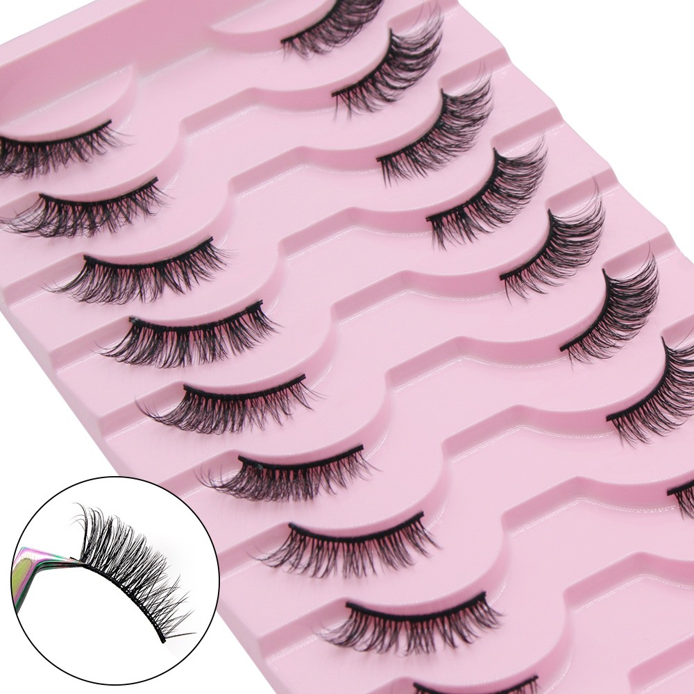 Moonlily 10 Pairs Half Eyelash - مراجعة Eyelash Extension Cat Eye وسعره