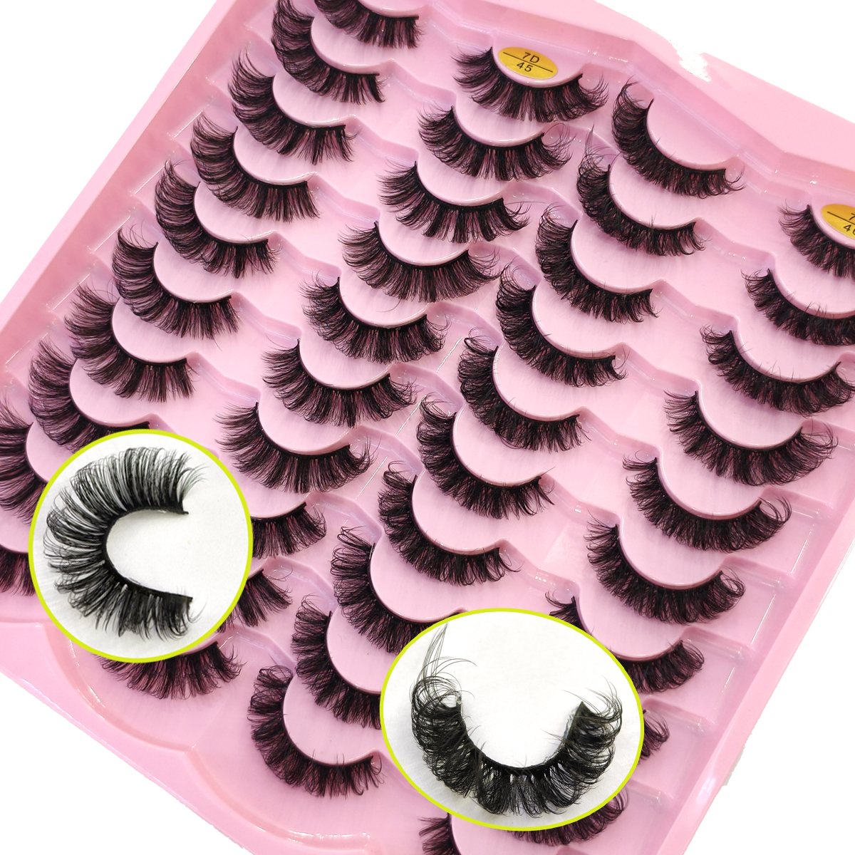 New 20 pairs natural long 3D m - مراجعة Eyelash Extension Full Set وسعره