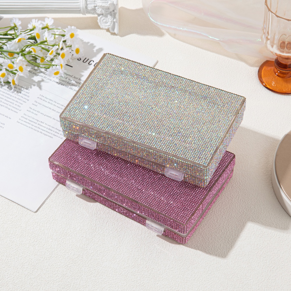 Luxury Shiny Rhinestone Storag - مراجعة Lash Tray Organizer وسعره