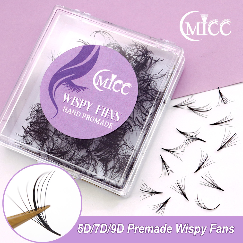 Cmicc 5D/7D Pointy Base Wispy  - مراجعة Eyelash Extension Human Hair وسعره