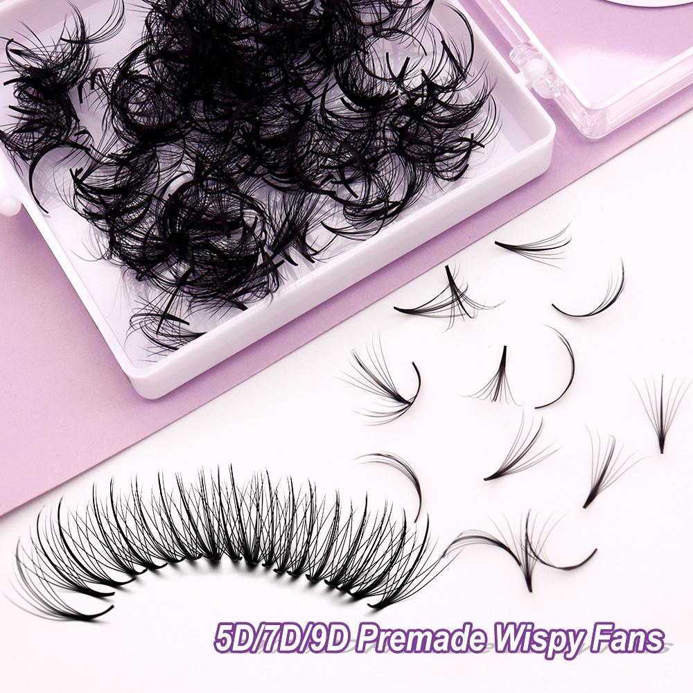 Cmicc 5D/7D Pointy Base Wispy  - مراجعة Eyelash Extension Human Hair وسعره