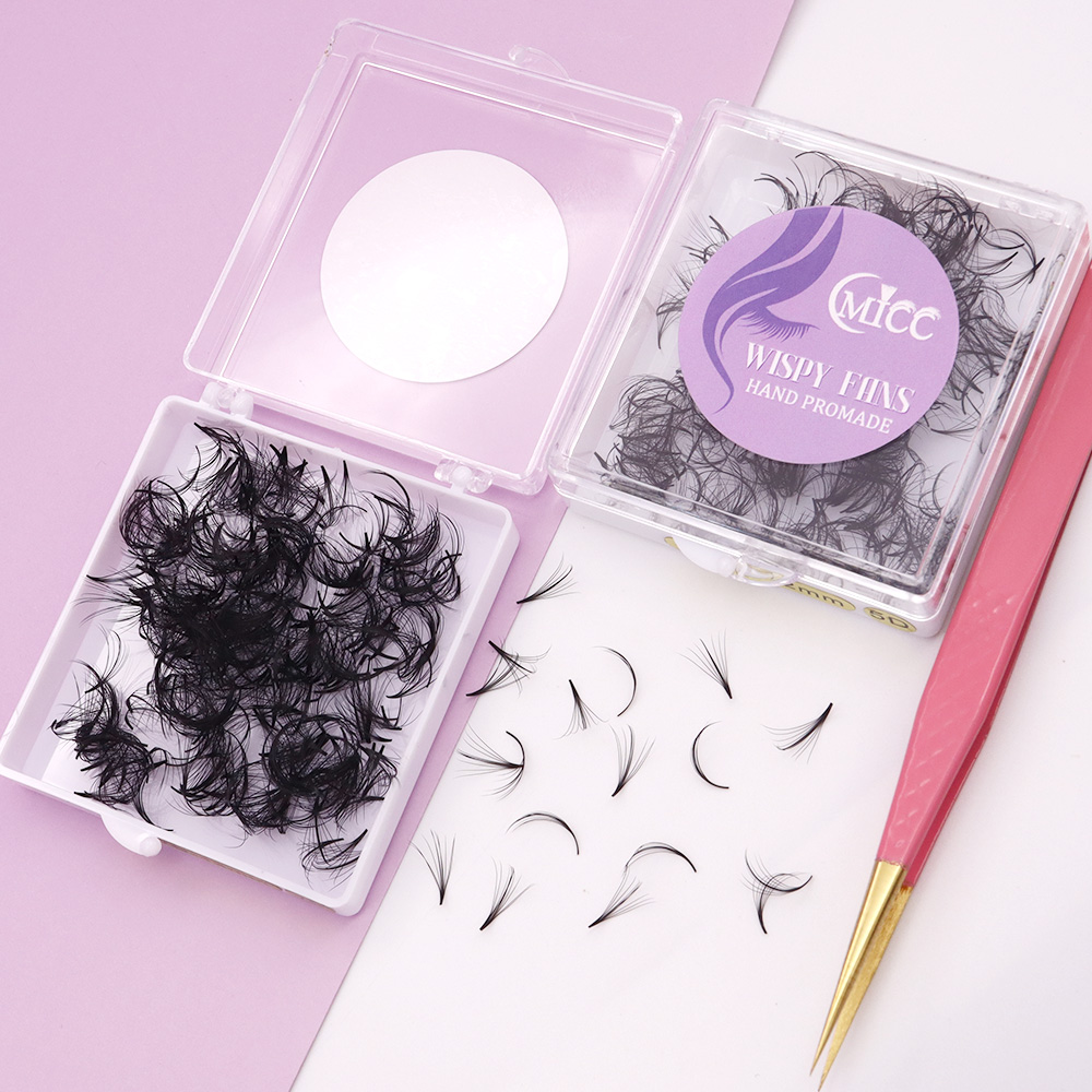 Cmicc 5D/7D Pointy Base Wispy  - مراجعة Eyelash Extension Human Hair وسعره