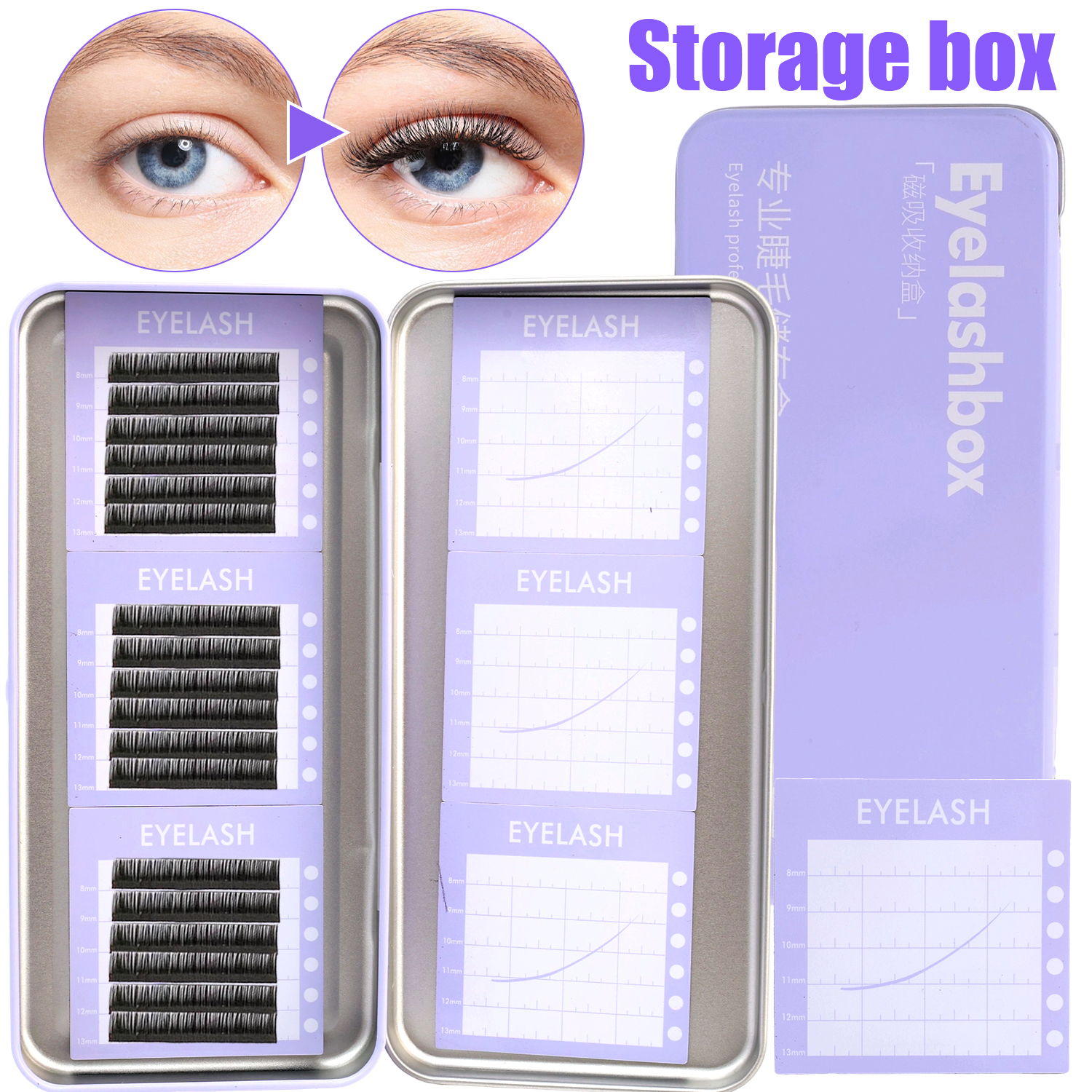 Women Magnetic Storage Box for - مراجعة Eyelash Extension Menu وسعره