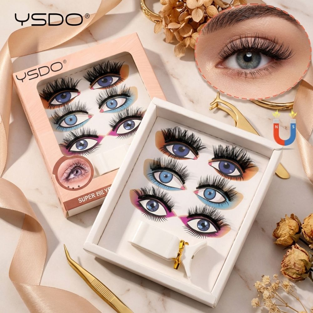 3 Pairs New YSDO Magnetic Lash - مراجعة Faux Mink Lash وسعره