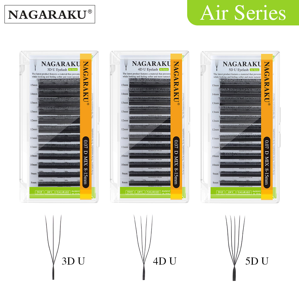 NAGARAKU U Shape 3D/4D/5D Soft - مراجعة Eyelash Extension Human Hair وسعره
