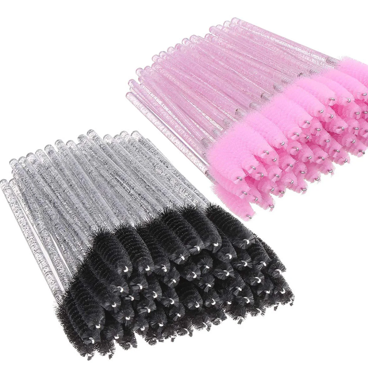 50pcs Eyelash Brushes Mascara  - مراجعة Eyelash Extension Double Lash وسعره