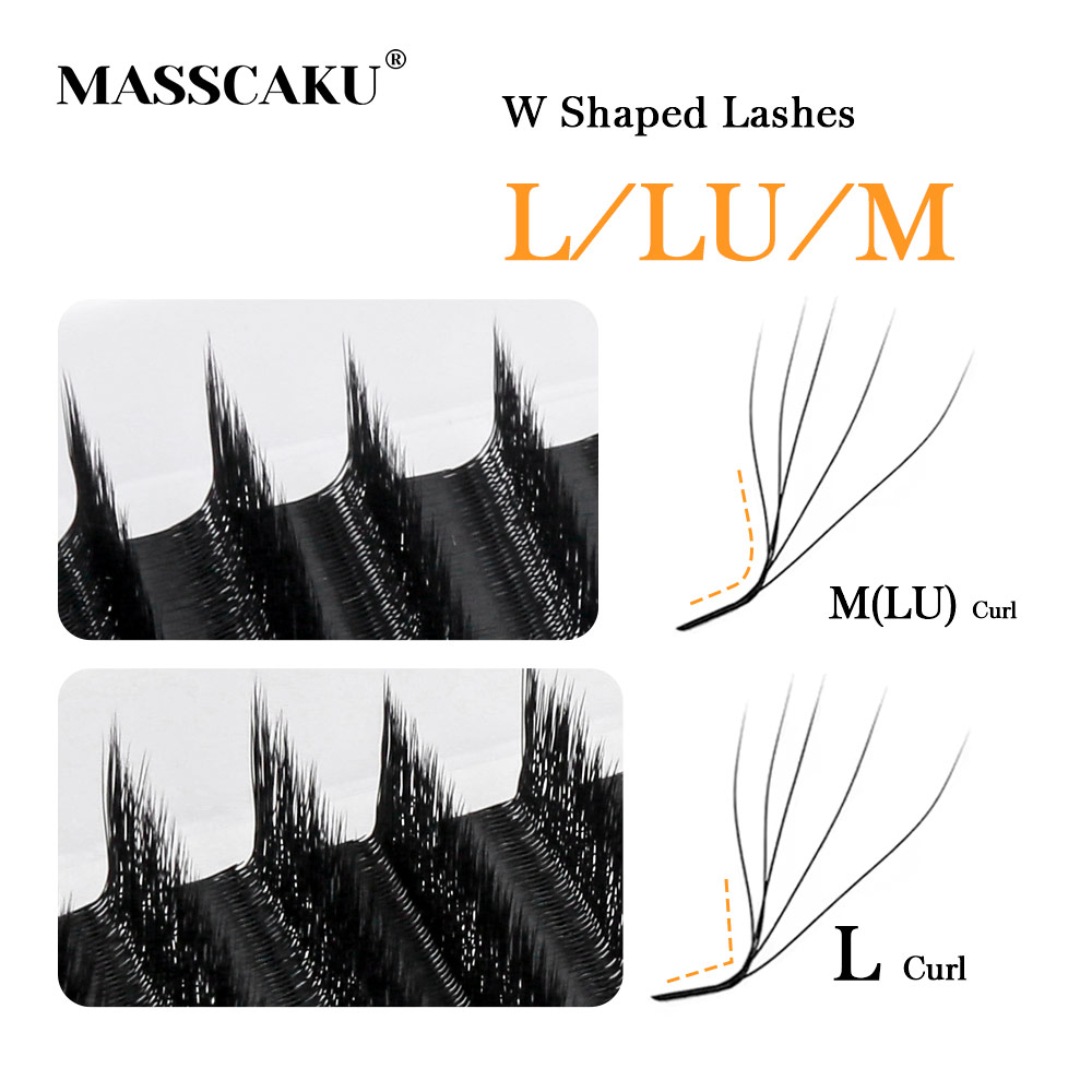 MASSCAKU L LU M Curl YY/W Shap - مراجعة Eyelash Extension Human Hair وسعره