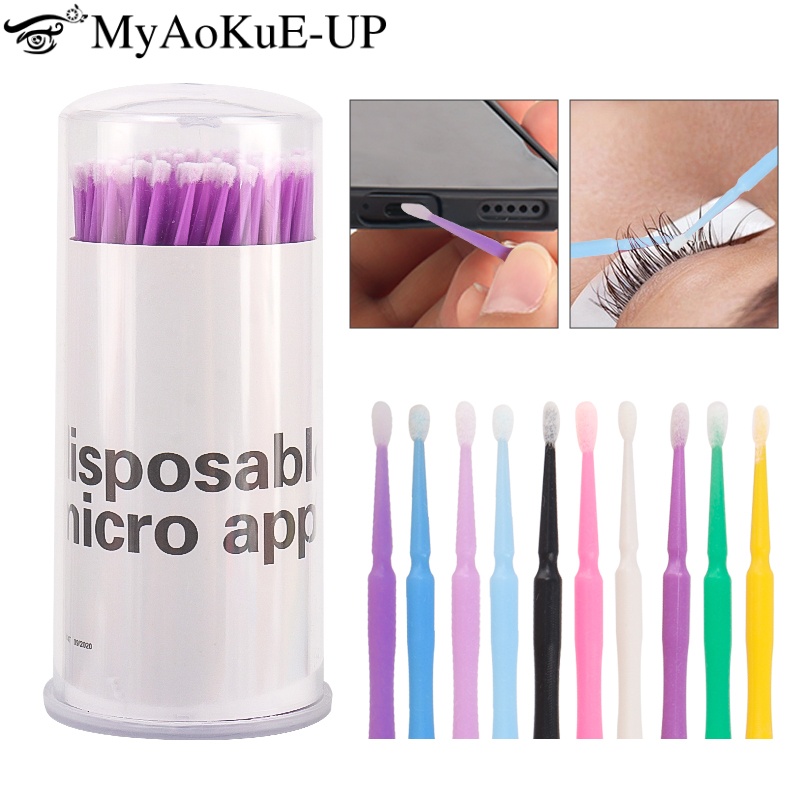 100pcs Disposable Eyelash Brus - مراجعة Eyelash Extension Vendor وسعره