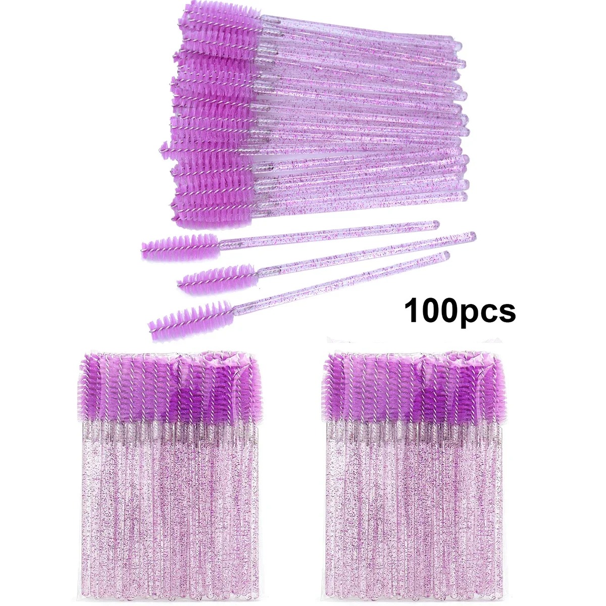 100pcs Disposable Eyelash Brus - مراجعة Eyelash Extension Vendor وسعره