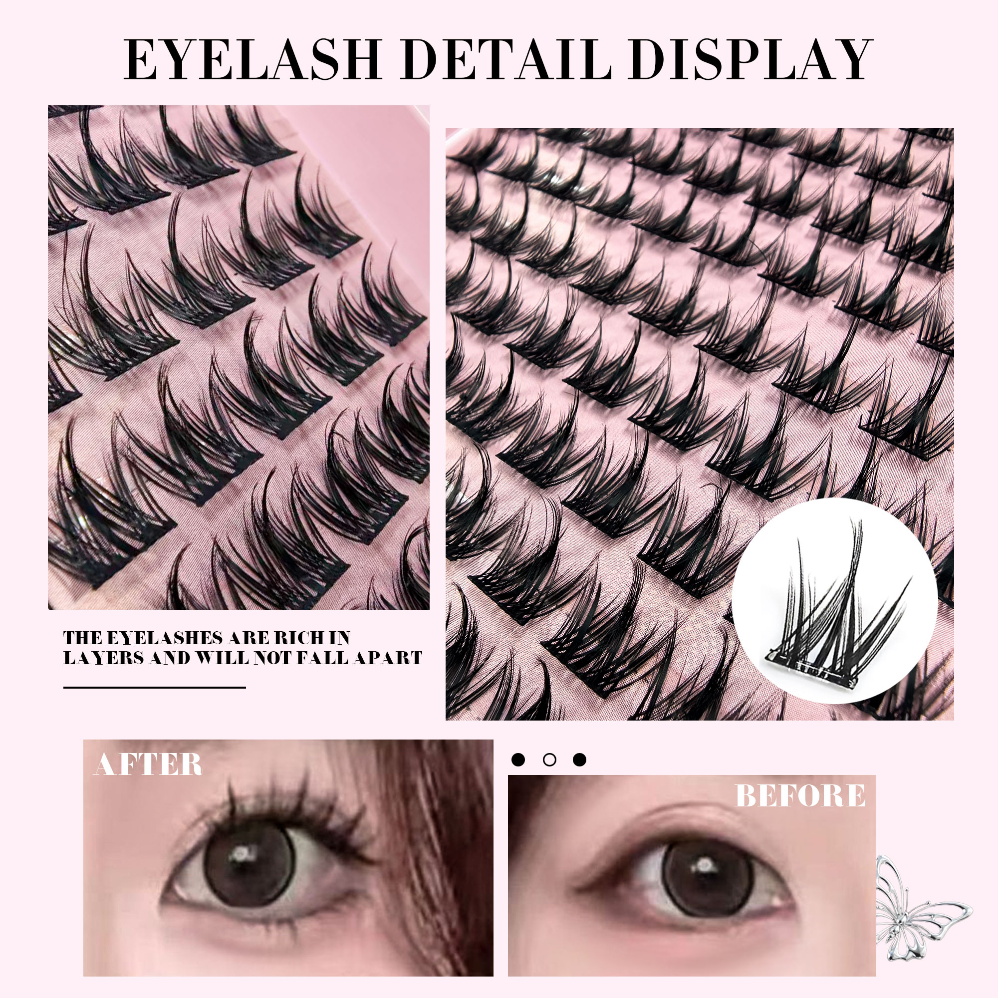 120 Clusters DIY Eyelash Exten - مراجعة Eyelash Extension Cat Eye وسعره
