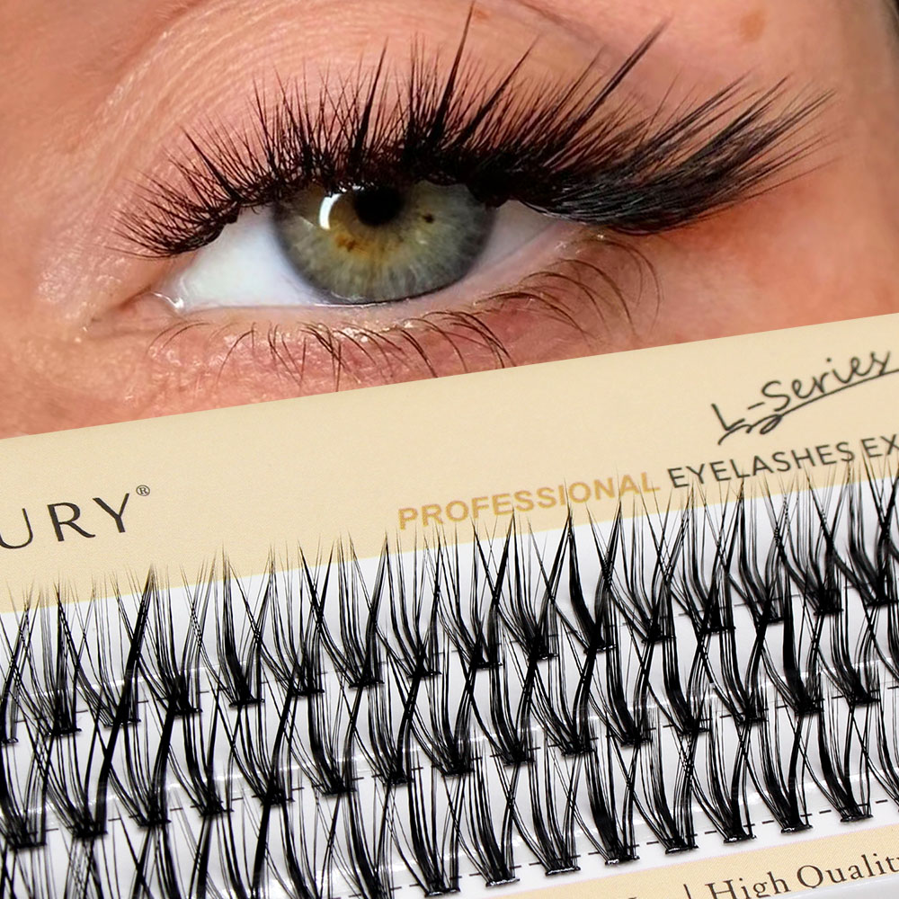 60pcs 30D C/D/L Curl Cluster E - مراجعة Eyelash Extension Cat Eye وسعره