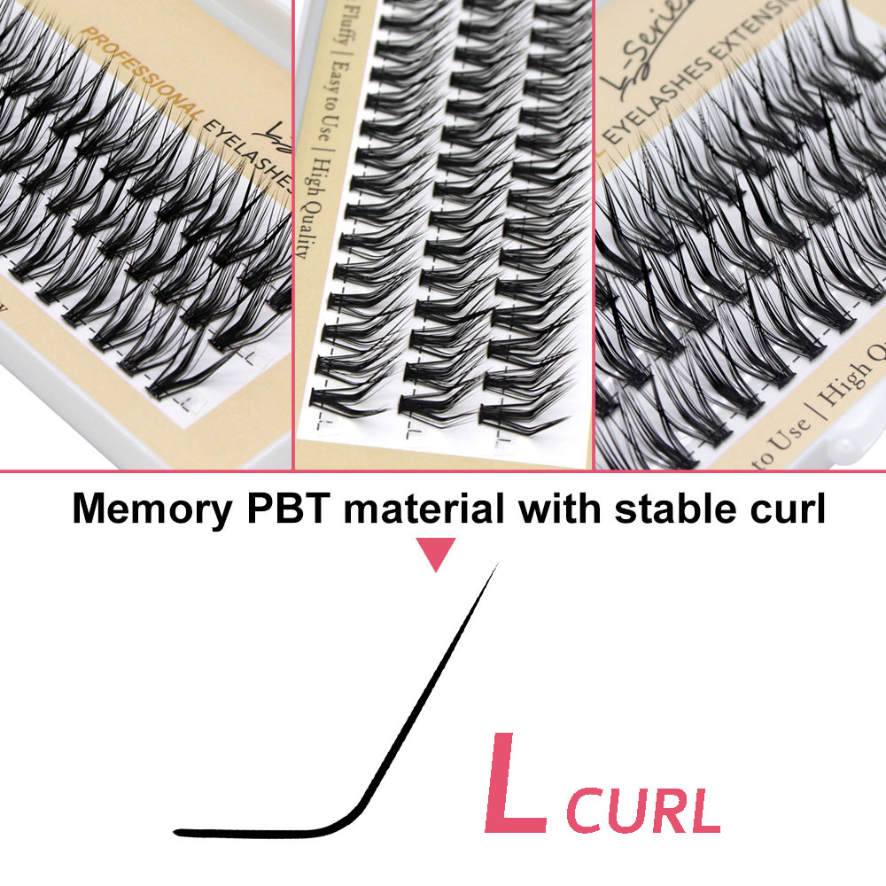 60pcs 30D C/D/L Curl Cluster E - مراجعة Eyelash Extension Cat Eye وسعره