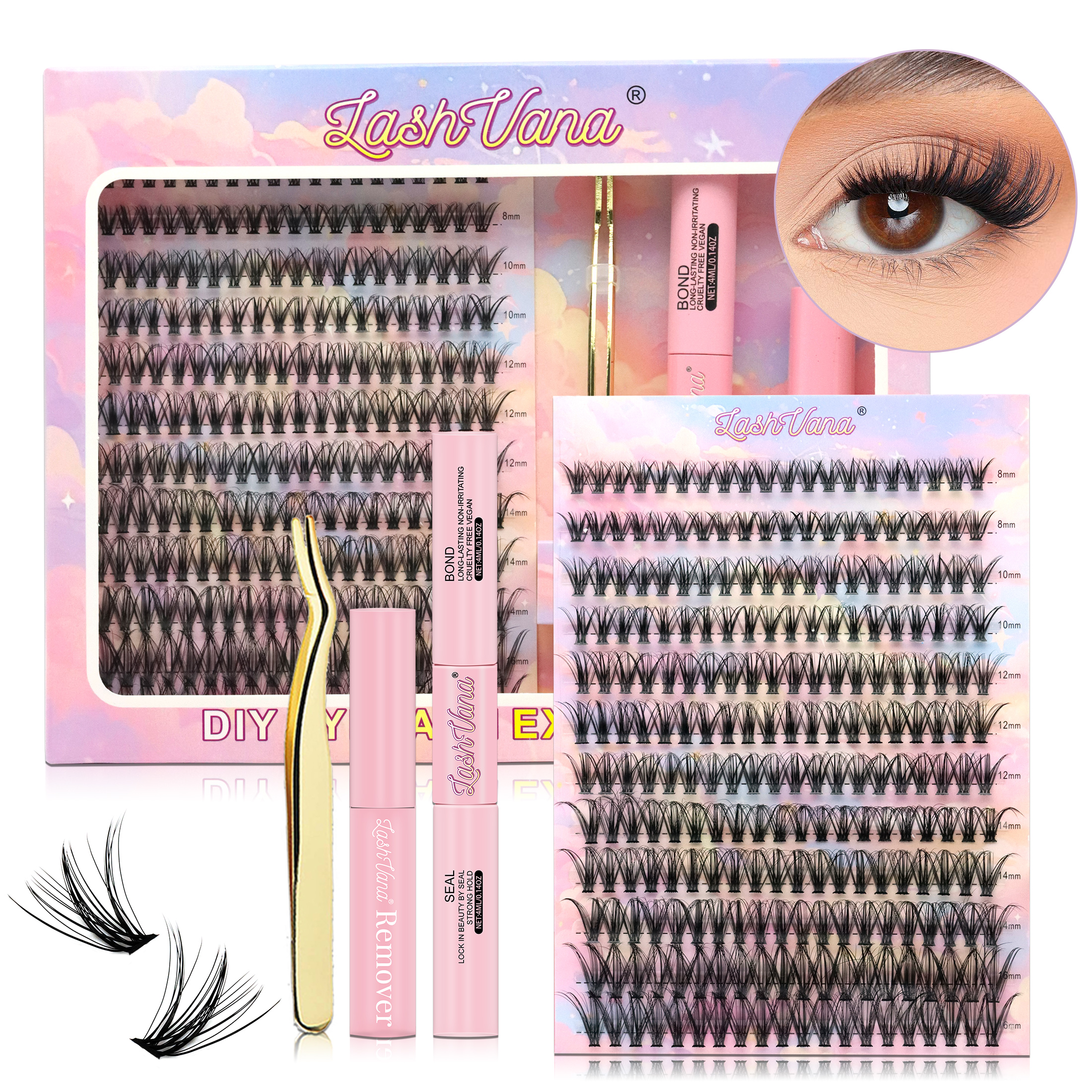 DIY Lashes Extension Kit Eyela - مراجعة Eyelash Extension Full Set وسعره