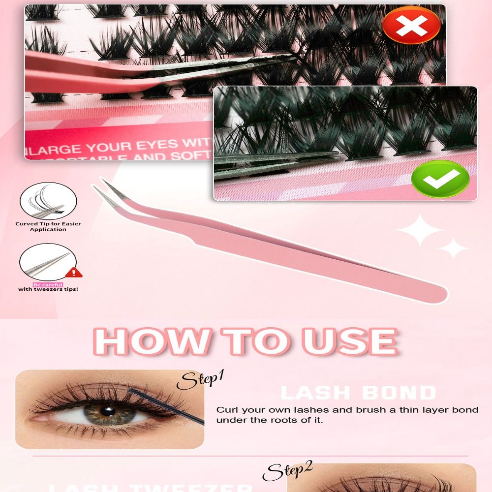 40D Cluster DIY Lash Extension - مراجعة Eyelash Extension Cat Eye وسعره