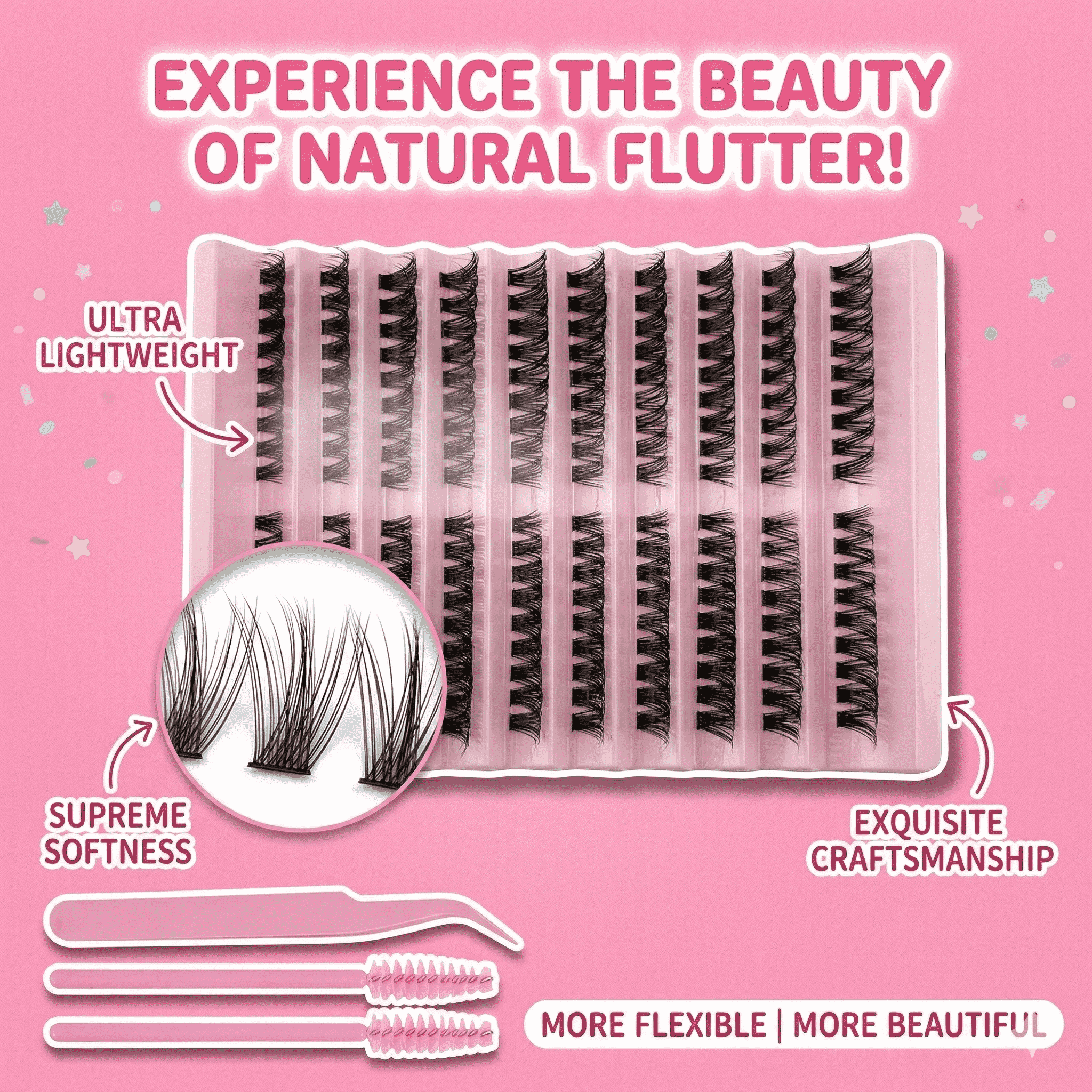 False Eyelashes Cluster Lashes - مراجعة Eyelash Extension Cat Eye وسعره