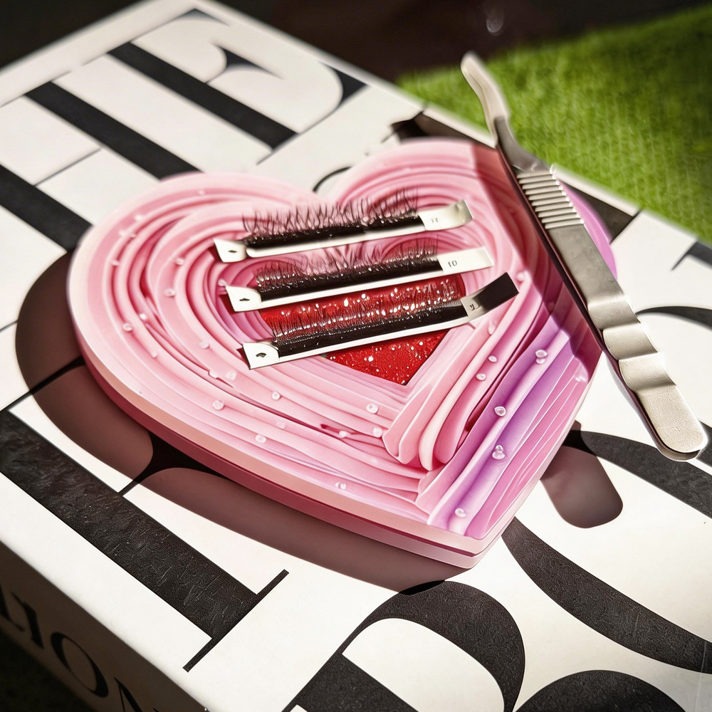3D Heart-shaped Bling Dynamic  - مراجعة Eyelash Extension Menu وسعره