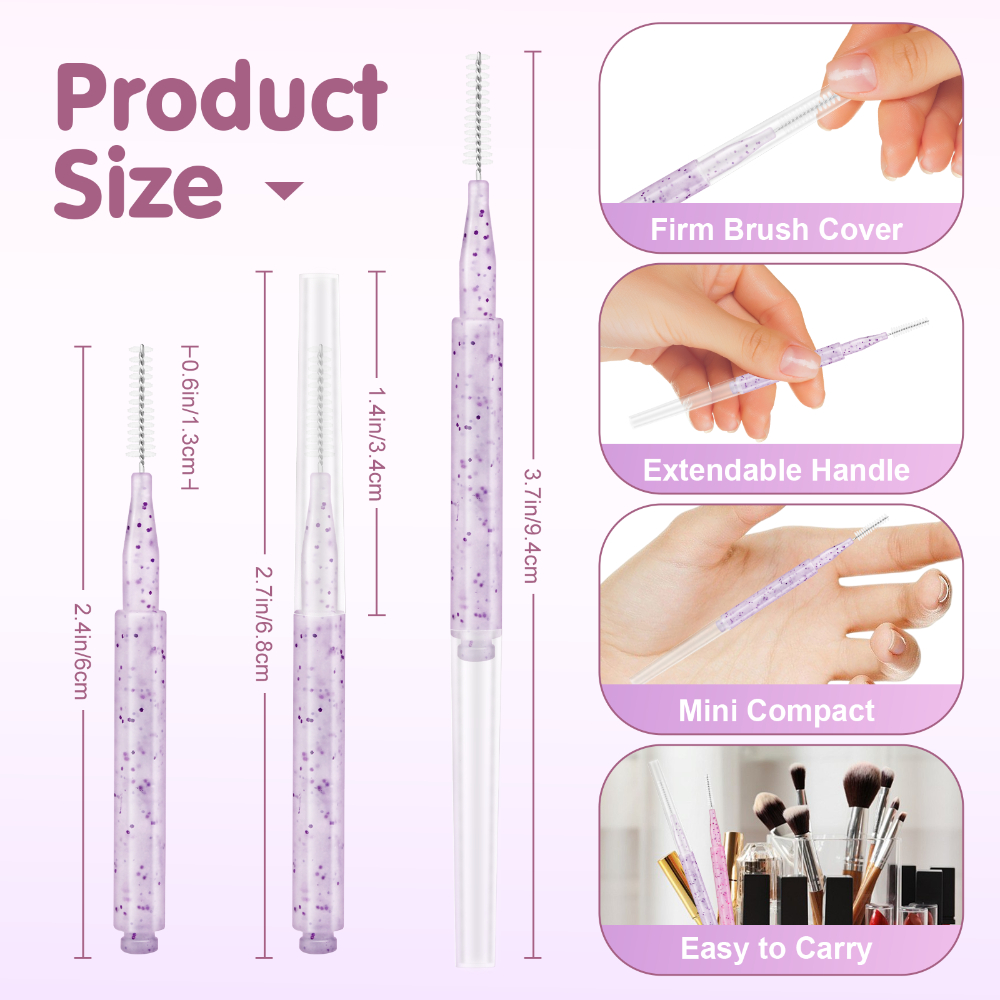 MAYOOC Mini Eyebrow Brush Brow - مراجعة Eyelash Extension Uv Glue وسعره