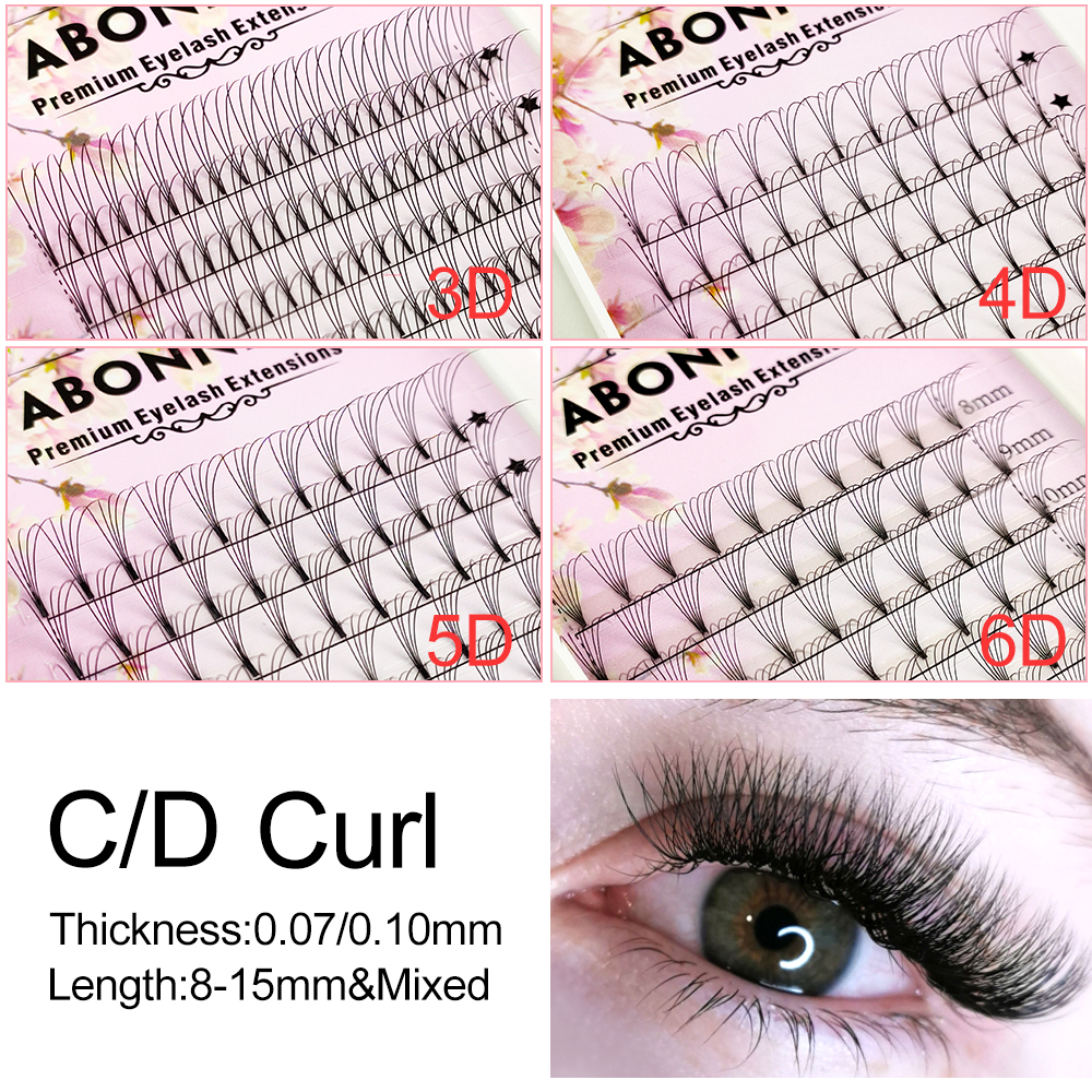 Abonnie 6D Narrow Fan Premade  - مراجعة Eyelash Extension Course وسعره