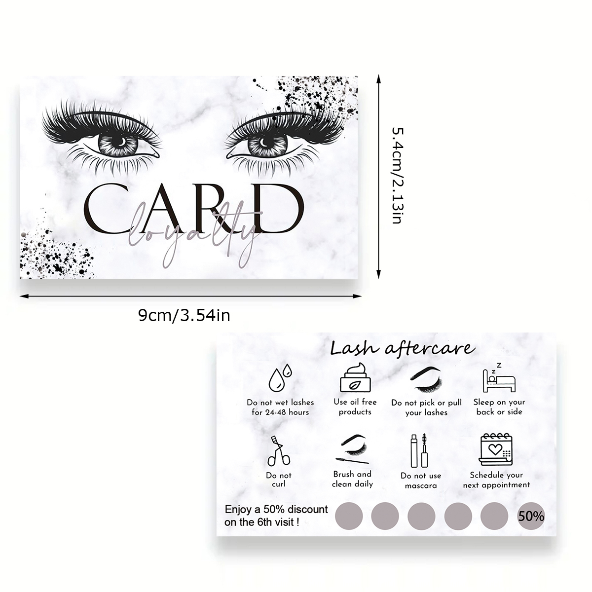 50Pcs/lot Marble Eyelash After - مراجعة Eyelash Extension Menu وسعره