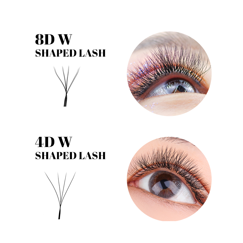 FADVAN W Shape Double Layer Ey - مراجعة Eyelash Extension Human Hair وسعره
