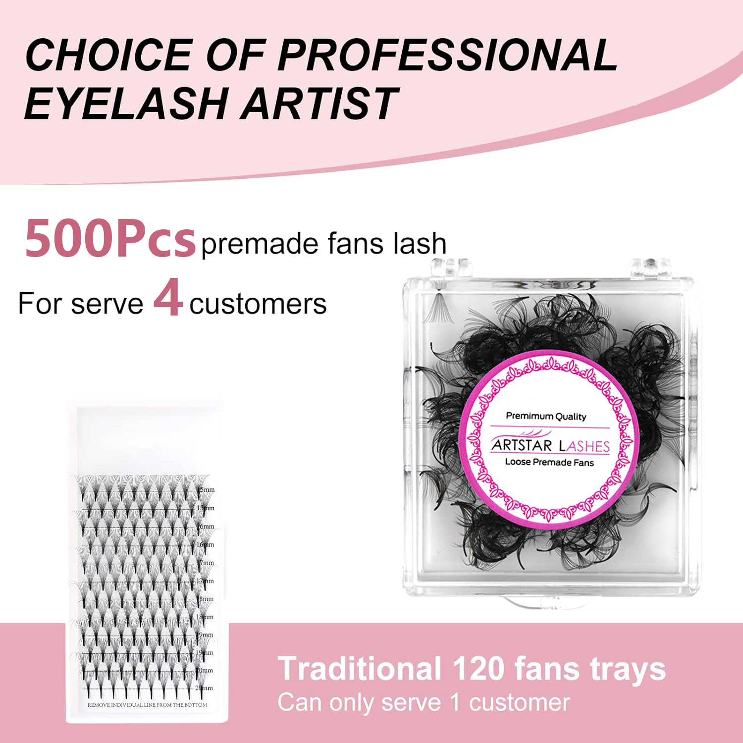 ARTSTAR 500 Fans Loose Fan Eye - مراجعة Lash Tray Organizer وسعره