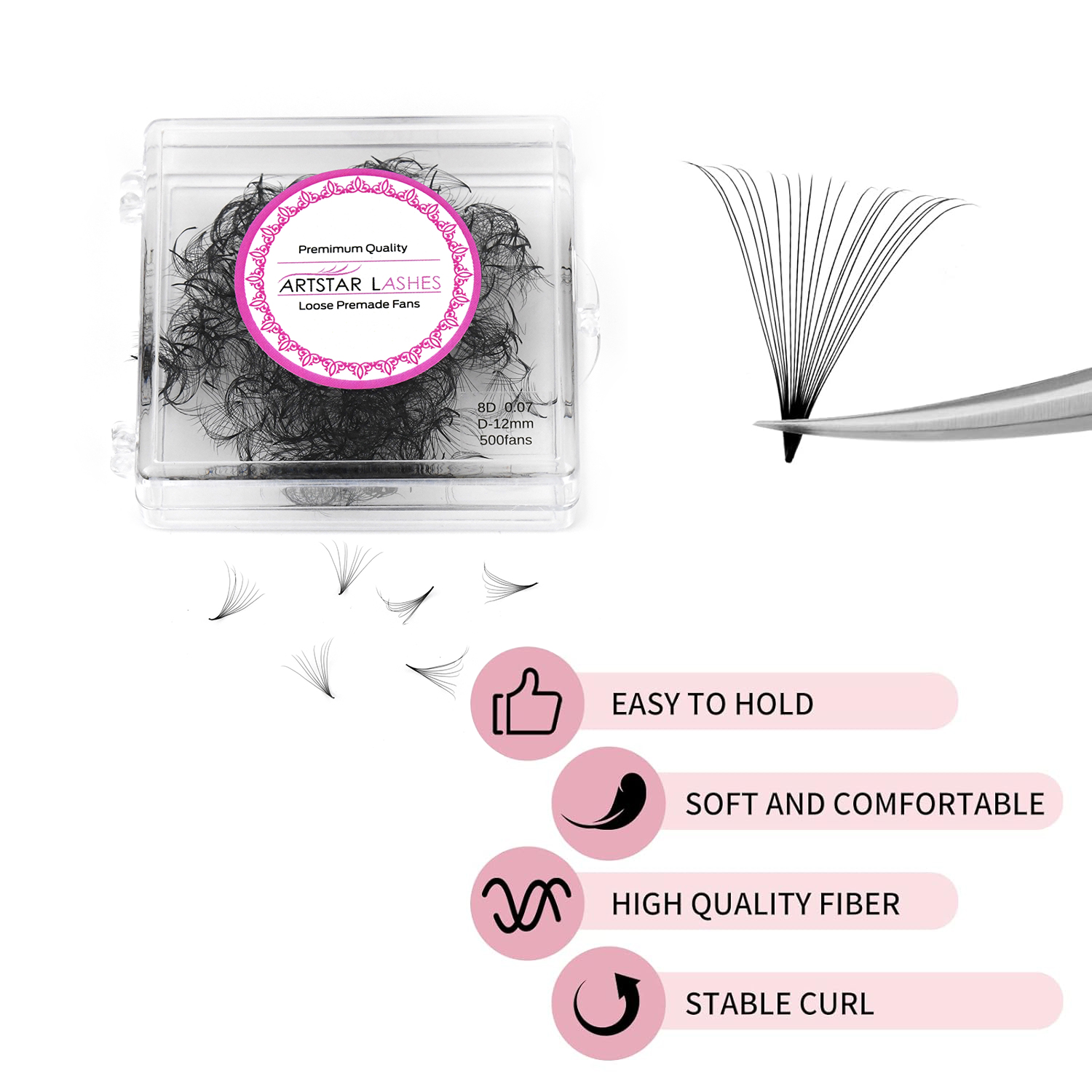 ARTSTAR 500 Fans Loose Fan Eye - مراجعة Lash Tray Organizer وسعره