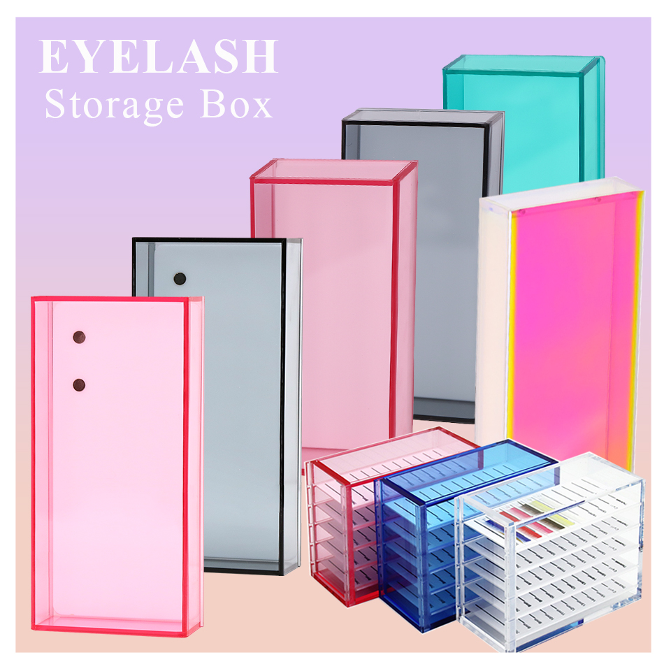 Eyelashes Storage Box Acrylic  - مراجعة Eyelash Extension Uv Glue وسعره