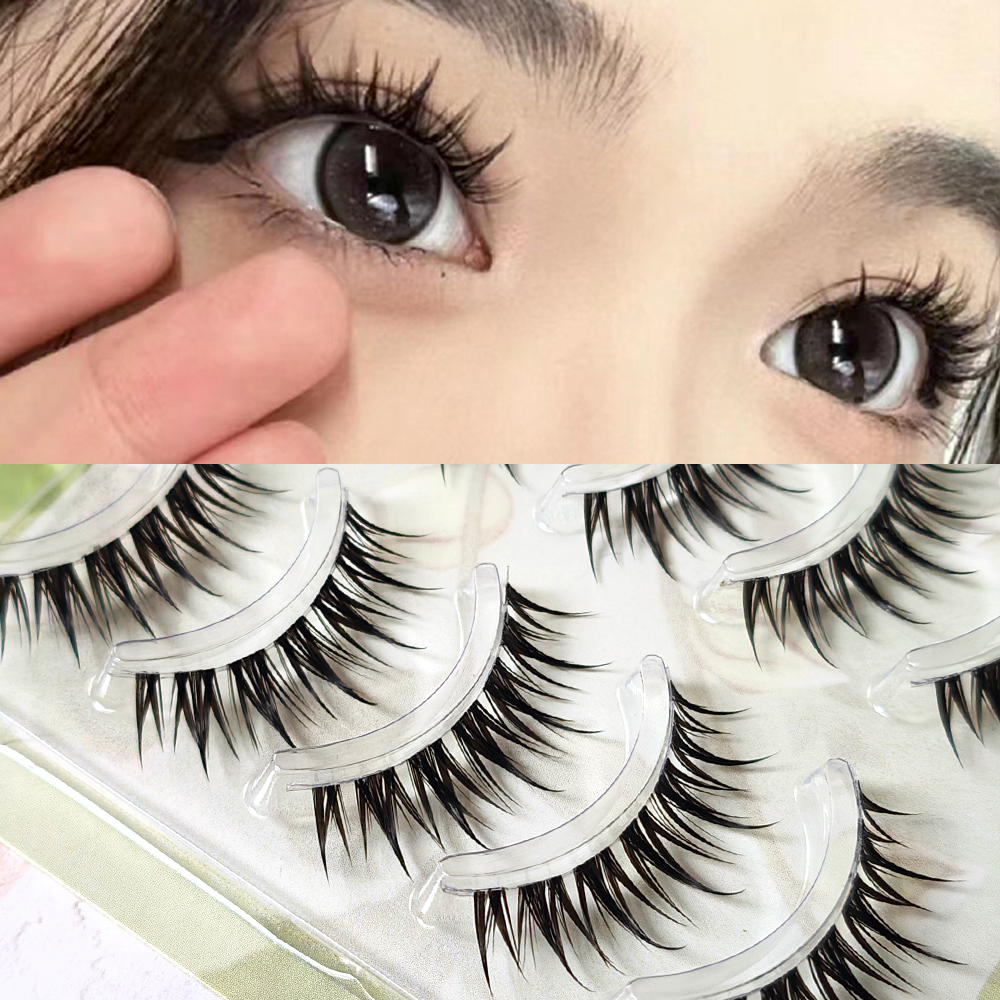 5 Pairs Natural Cat Eye False  - مراجعة Eyelash Extension Cat Eye وسعره