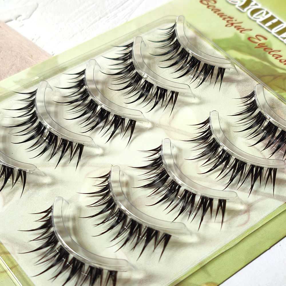 5 Pairs Natural Cat Eye False  - مراجعة Eyelash Extension Cat Eye وسعره