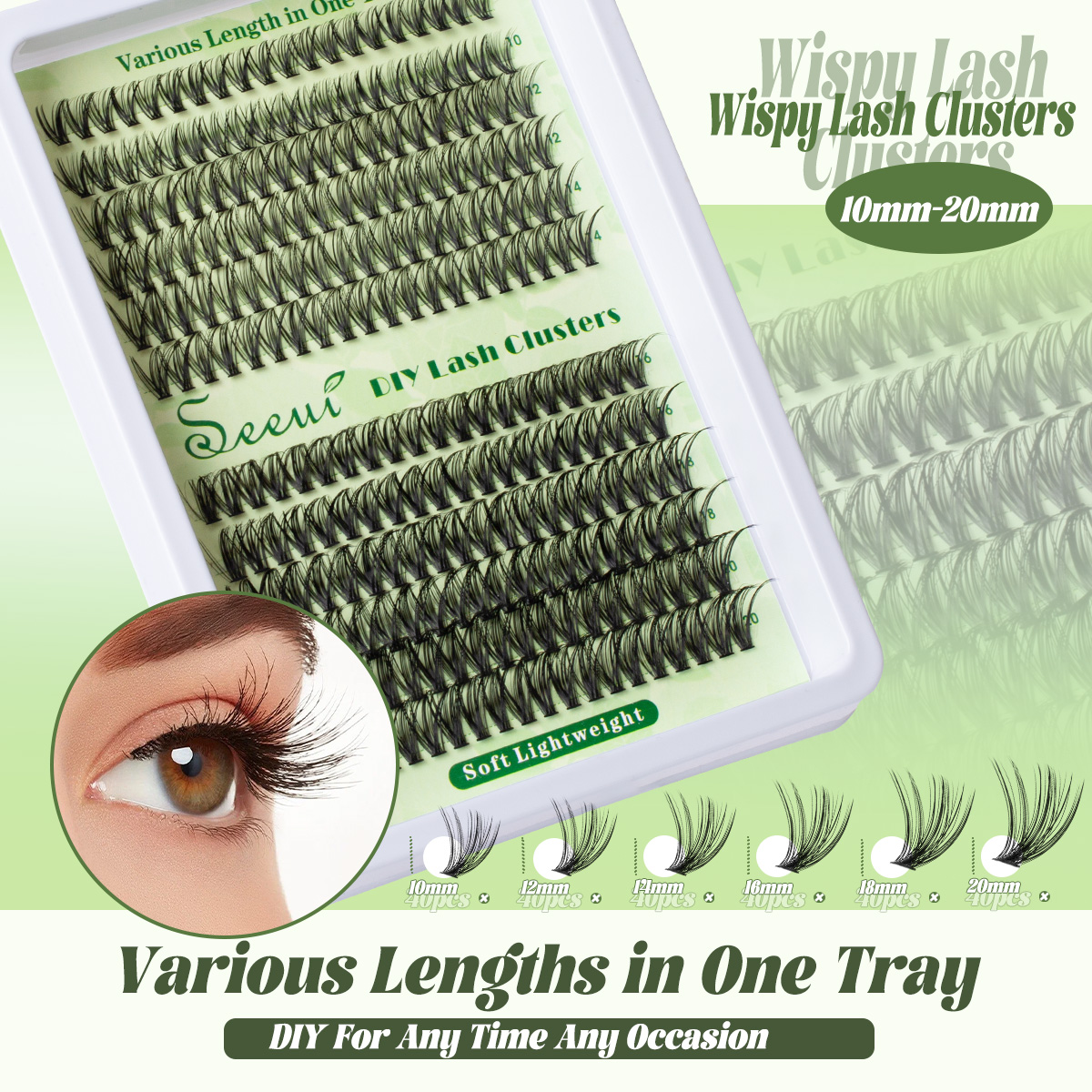 Cluster Lashes Kit Individual  - مراجعة Lash Tray Organizer وسعره