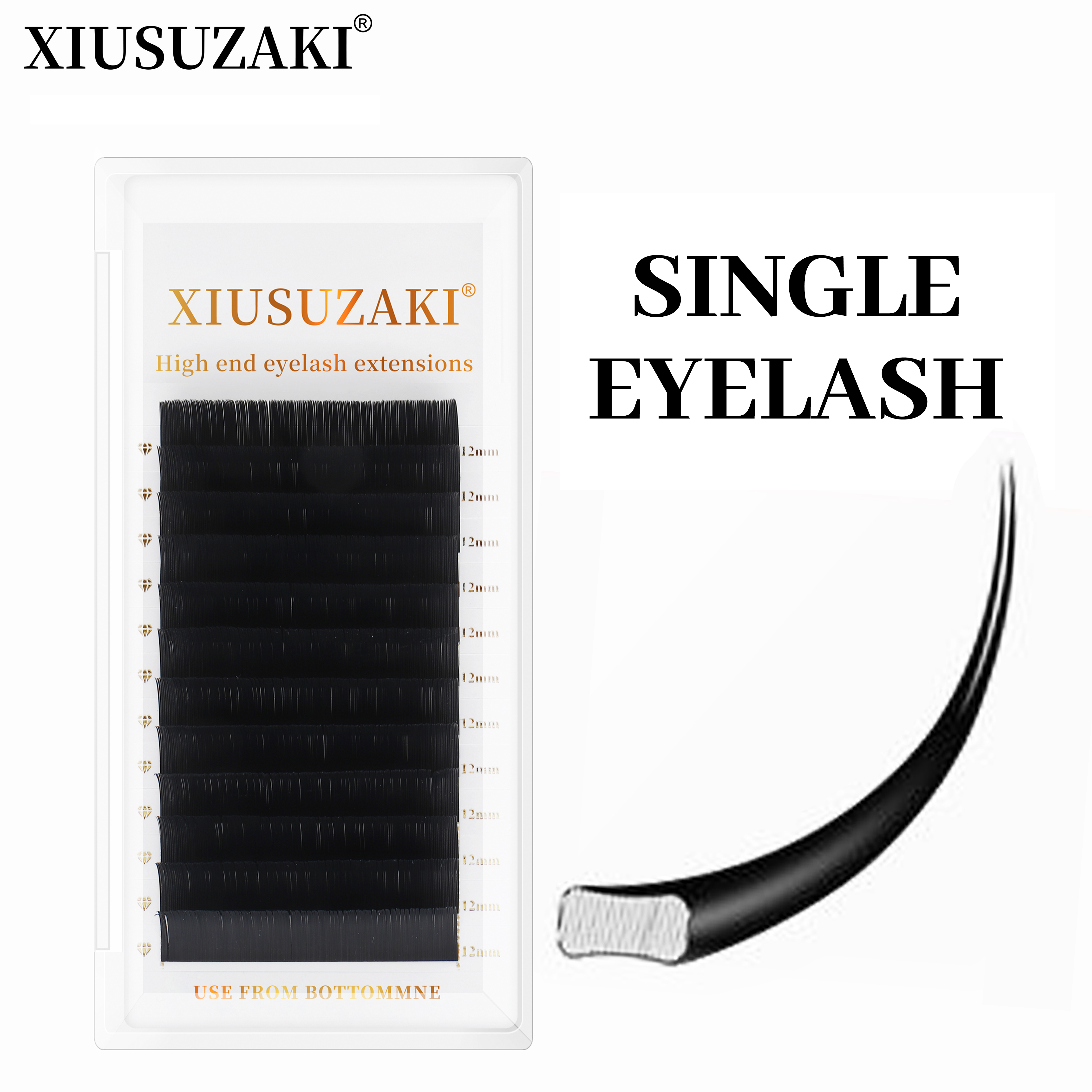 XIUSUZAKI Flat Ellipse Eyelash - مراجعة Eyelash Extension Human Hair وسعره