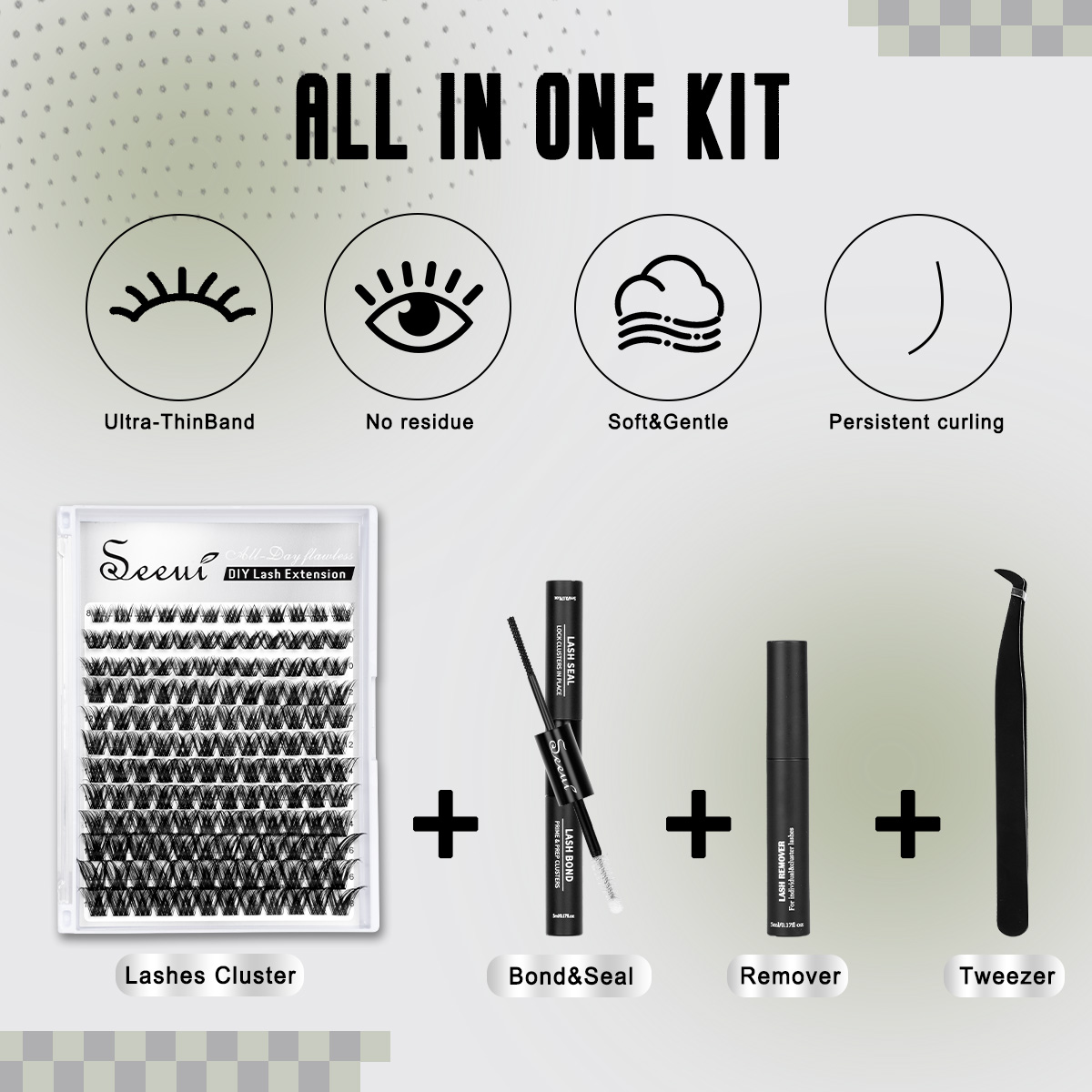 Lash Clusters Kit Thick Curl E - مراجعة Eyelash Extension Full Set وسعره