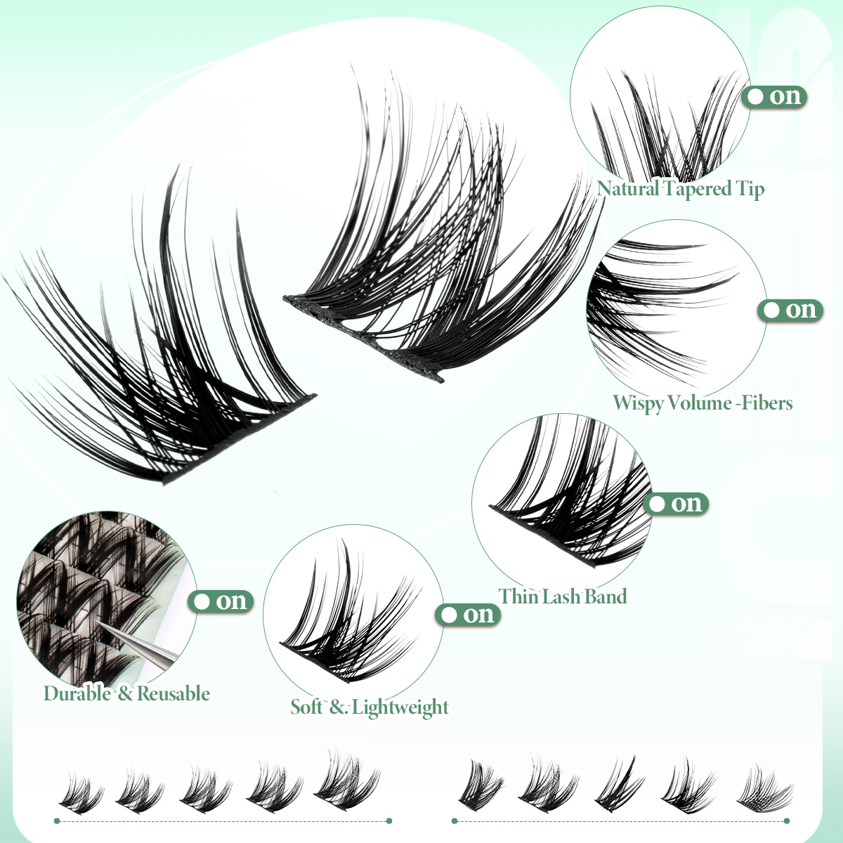 Lash Clusters Kit Thick Curl E - مراجعة Eyelash Extension Full Set وسعره