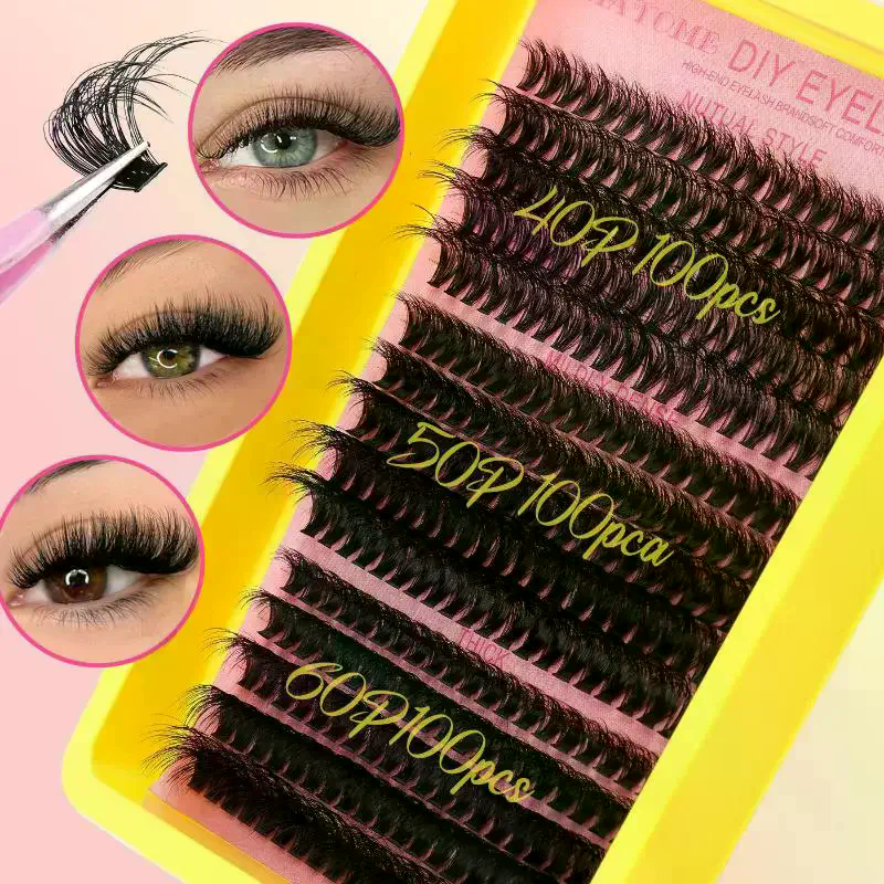 Cluster Lashes Kit Individual  - مراجعة Faux Mink Lash وسعره
