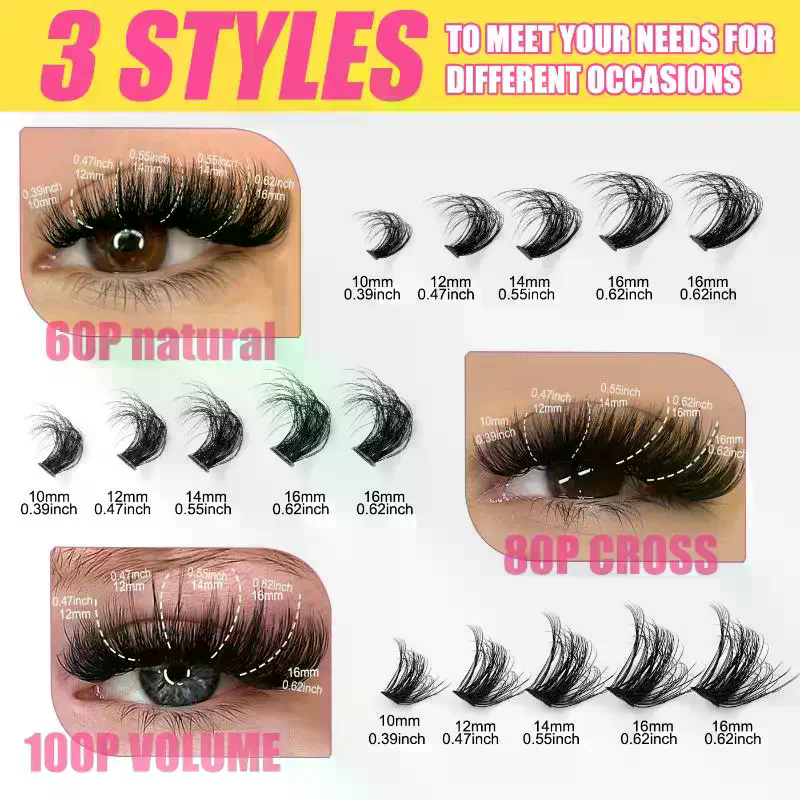 Cluster Lashes Kit Individual  - مراجعة Faux Mink Lash وسعره
