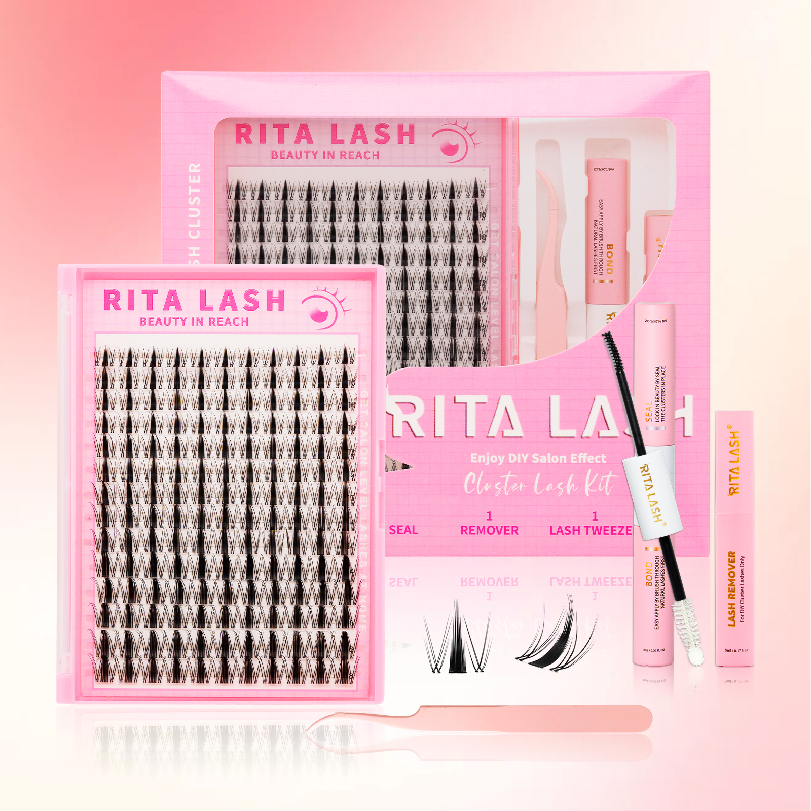 RITALASH 154pcs D Curl Cluster - مراجعة Lash Tray Organizer وسعره