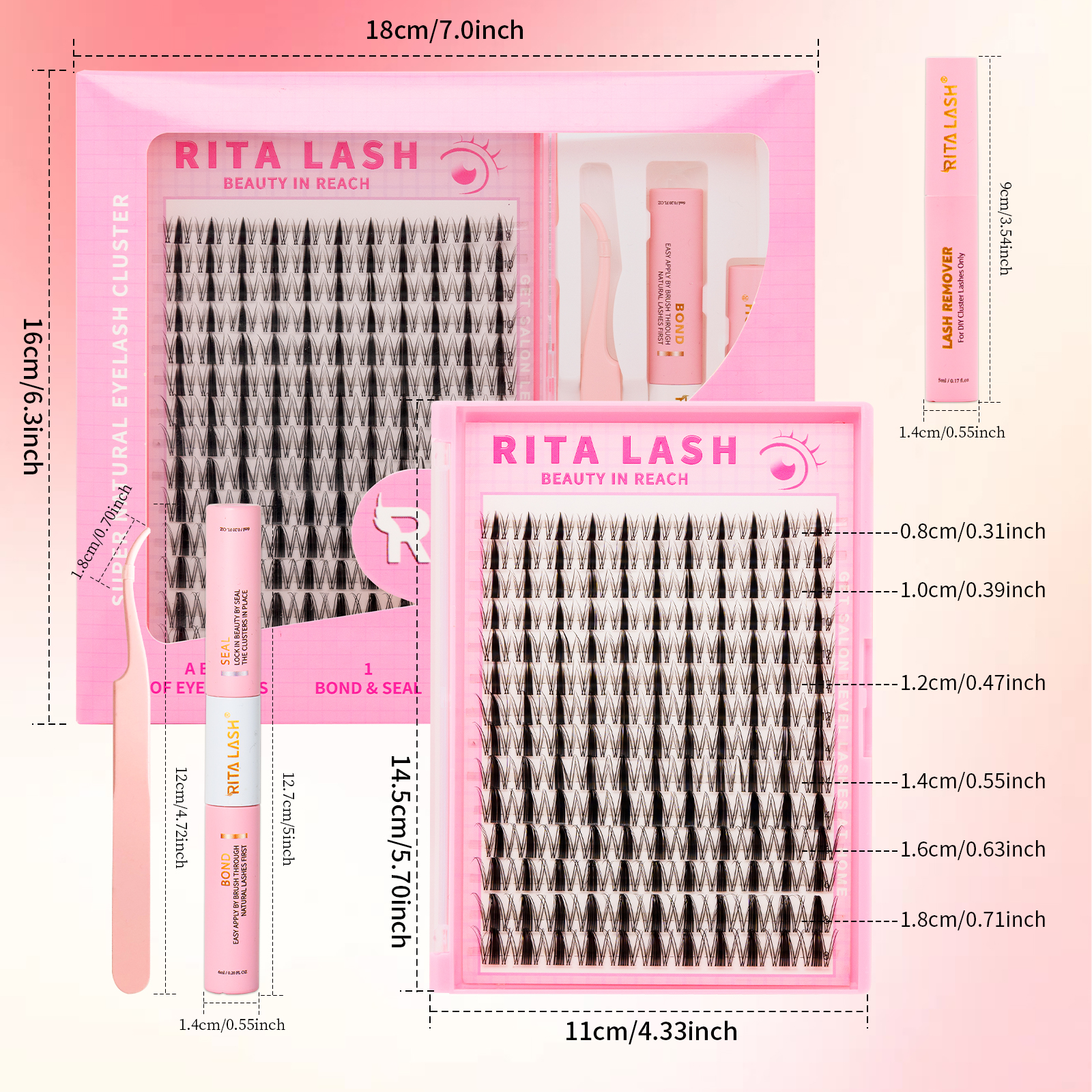 RITALASH 154pcs D Curl Cluster - مراجعة Lash Tray Organizer وسعره