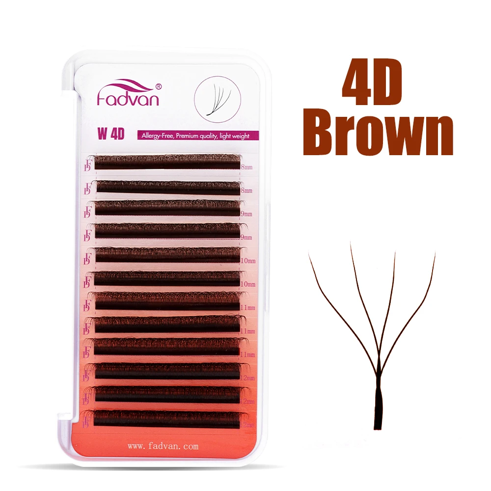 FADVAN Brown 3D/4D W Shape D C - مراجعة Eyelash Extension Human Hair وسعره