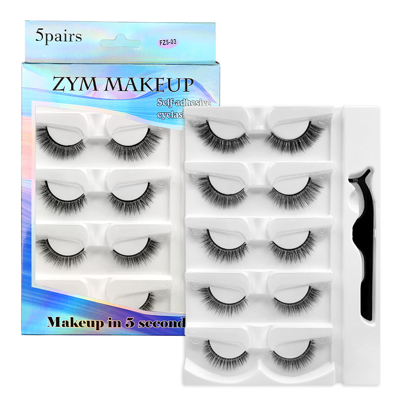 5 Pairs Glue-free Self-adhesiv - مراجعة Eyelash Extension Uv Glue وسعره