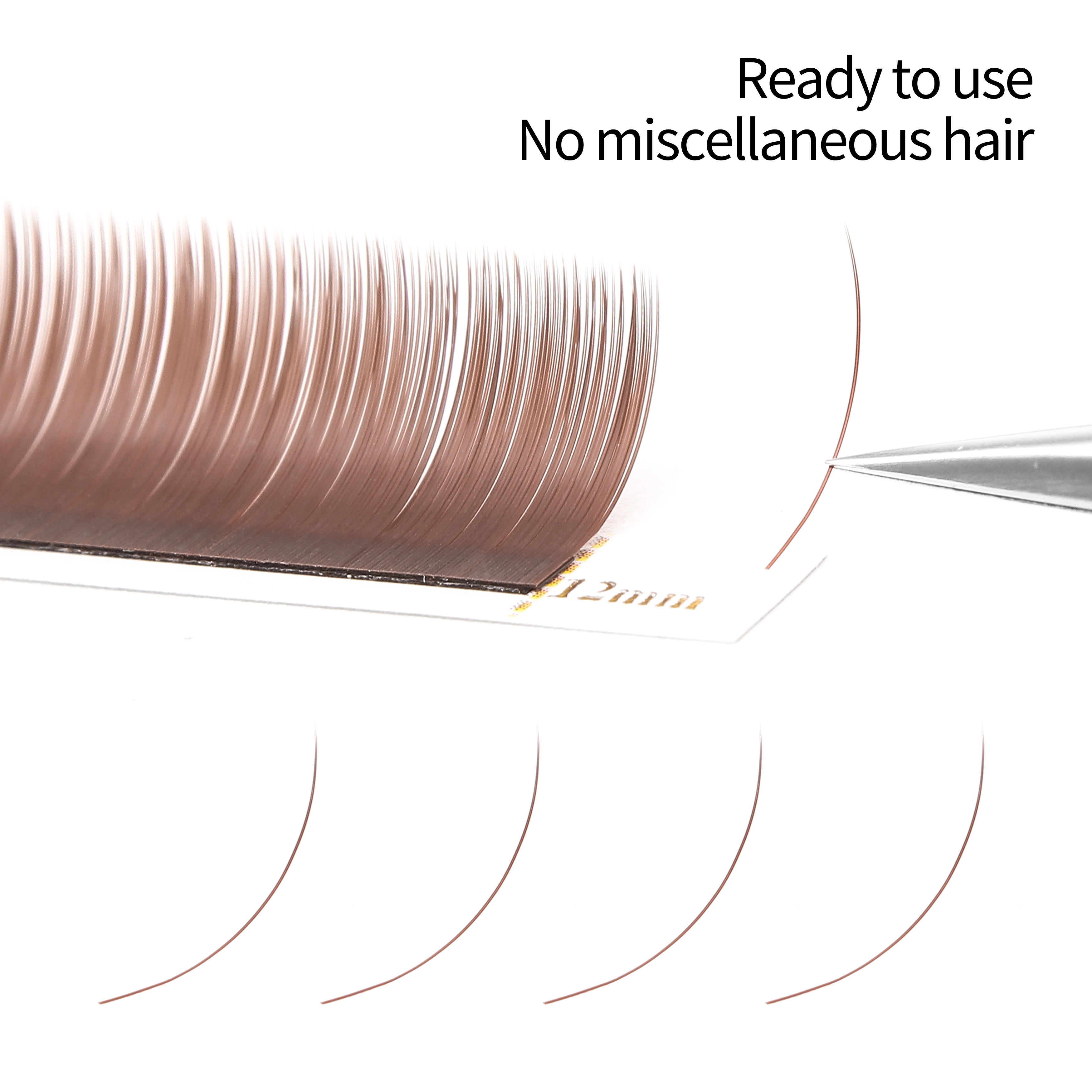 XIUSUZAKI Brown Grey Flat Eyel - مراجعة Eyelash Extension Human Hair وسعره