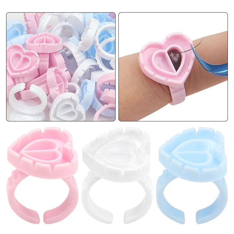 100 PCS Disposable Heart-shape - مراجعة Eyelash Extension Double Lash وسعره