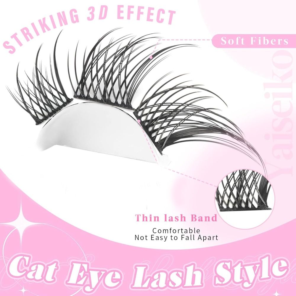 New 3D Cat Eye Self Adhesive L - مراجعة Eyelash Extension Cat Eye وسعره