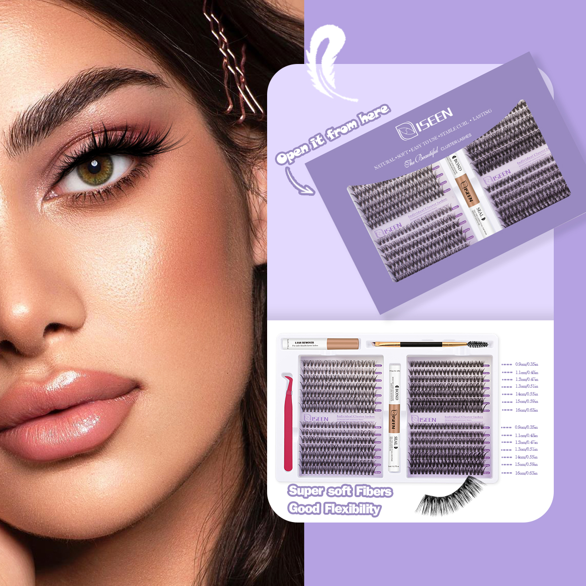 Eyelash Clusters Kit Soft Volu - مراجعة Eyelash Extension Full Set وسعره